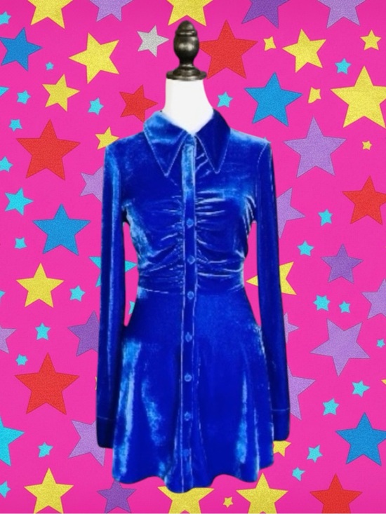 Urban Outfitters Dresses & Skirts - Urban Outfitters 70s Style Retro Indie Sleaze Coquette Velvet Maximalism Dress M